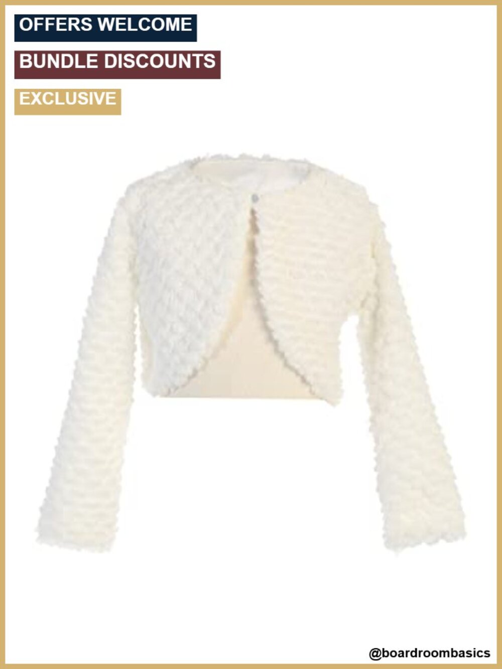 Girls Faux Fur Cardigan Shrug Bolero Dress Cover Up